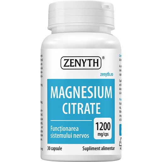 Supliment Magnesium Citrate, 30 capsule, ZENYTH Supliment Magnesium Citrate, 30 capsule, ZENYTH