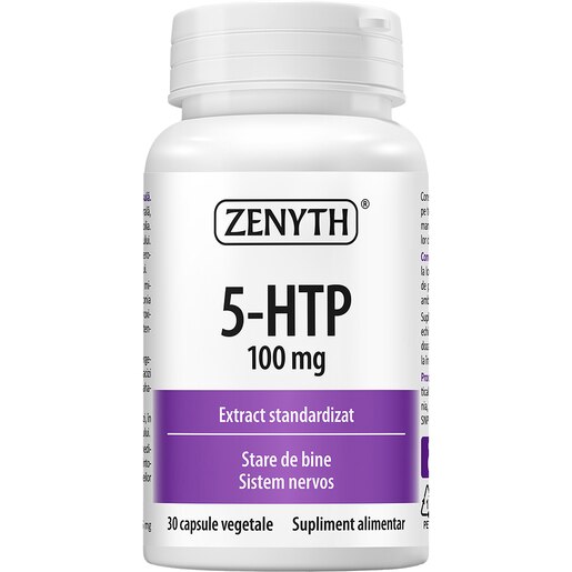 Supliment 5-HTP (Hidroxitriptofan) 100 mg, 30 capsule, ZENYTH Supliment 5-HTP (Hidroxitriptofan) 100 mg, 30 capsule, ZENYTH