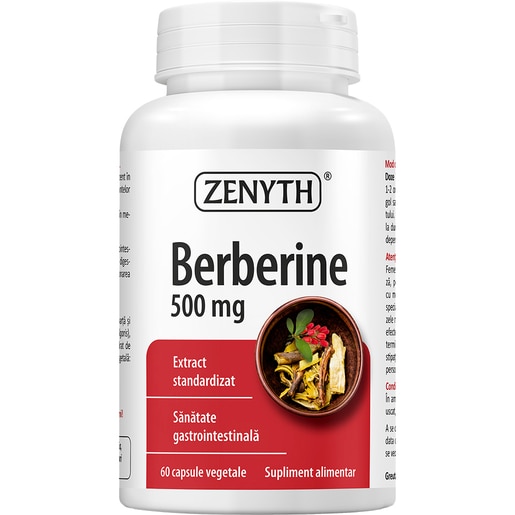 Supliment Berberine 500 mg, 60 capsule, ZENYTH Supliment Berberine 500 mg, 60 capsule, ZENYTH
