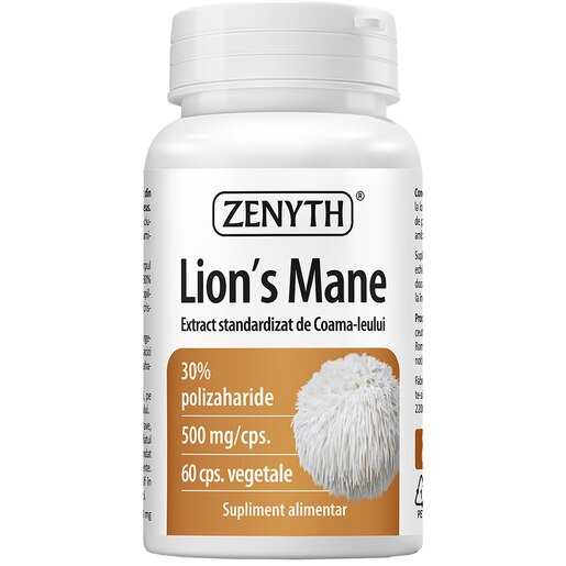 Supliment Lion_s Mane (Coama Leului) 500 mg, 60 capsule, ZENYTH Supliment Lion_s Mane (Coama Leului) 500 mg, 60 capsule, ZENYTH