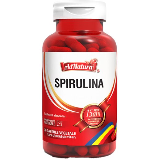 Supliment alimentar Spirulina, 30 capsule, ADNATURA Supliment alimentar Spirulina, 30 capsule, ADNATURA