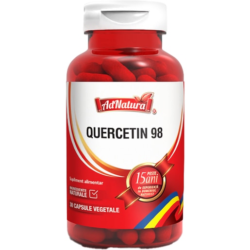 Supliment alimentar Quercetin 98, 30 capsule, ADNATURA Supliment alimentar Quercetin 98, 30 capsule, ADNATURA