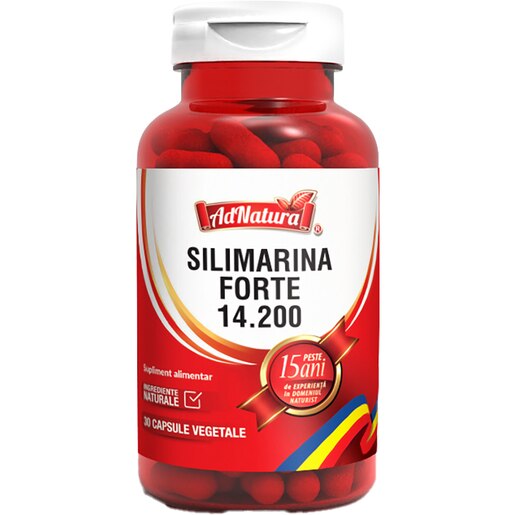 Supliment alimentar Silimarina Forte 14.200, 30 capsule, ADNATURA Supliment alimentar Silimarina Forte 14.200, 30 capsule, ADNATURA