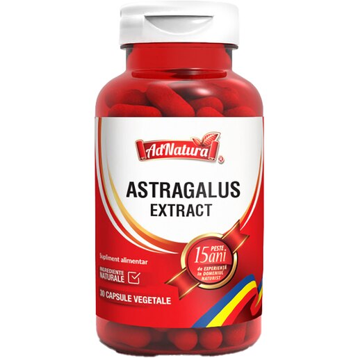 Supliment alimentar Astragalus Extract, 30 capsule, ADNATURA Supliment alimentar Astragalus Extract, 30 capsule, ADNATURA