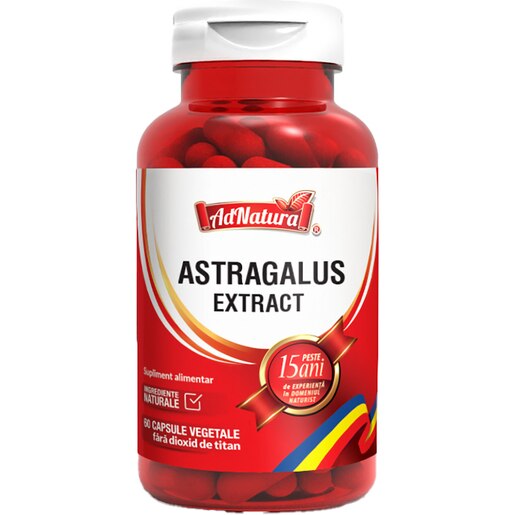 Supliment alimentar Astragalus Extract, 60 capsule, ADNATURA Supliment alimentar Astragalus Extract, 60 capsule, ADNATURA