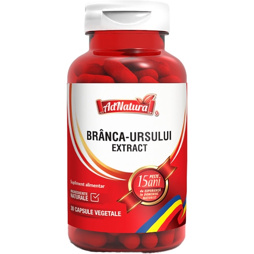 Supliment alimentar Branca Ursului Extract, 30 capsule, ADNATURA Supliment alimentar Branca Ursului Extract, 30 capsule, ADNATURA