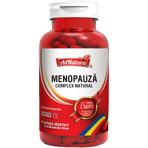 Supliment alimentar Menopauza Complex Natural, 60 capsule, ADNATURA Supliment alimentar Menopauza Complex Natural, 60 capsule, ADNATURA