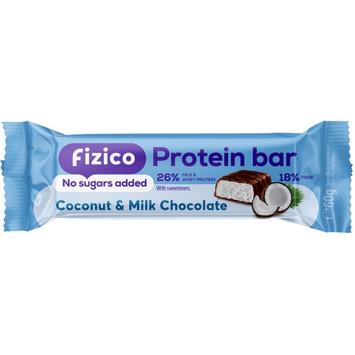 Baton proteic cu cocos Fizico, 21 buc x 60g, SLY NUTRITIA Baton proteic cu cocos Fizico, 21 buc x 60g, SLY NUTRITIA