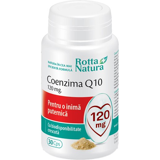 Supliment alimentar Coenzima Q10 120mg, 30 capsule, ROTTA NATURA Supliment alimentar Coenzima Q10 120mg, 30 capsule, ROTTA NATURA