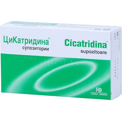 Cicatridina Supozitoare, 10 bucati, NATURPHARMA Cicatridina Supozitoare, 10 bucati, NATURPHARMA