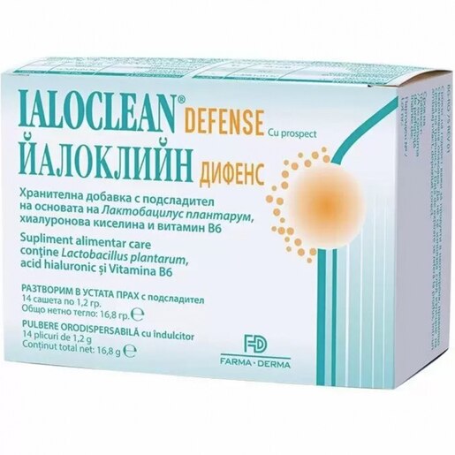 Supliment Ialoclean Defense, 14 plicuri, NATURPHARMA Supliment Ialoclean Defense, 14 plicuri, NATURPHARMA