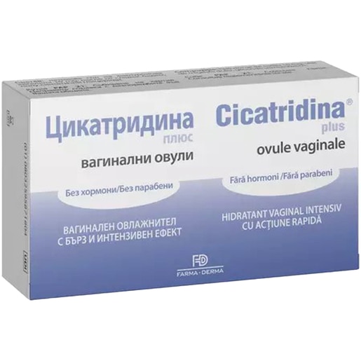 Cicatridina Plus Ovule vaginale, 10 bucati, NATURPHARMA Cicatridina Plus Ovule vaginale, 10 bucati, NATURPHARMA