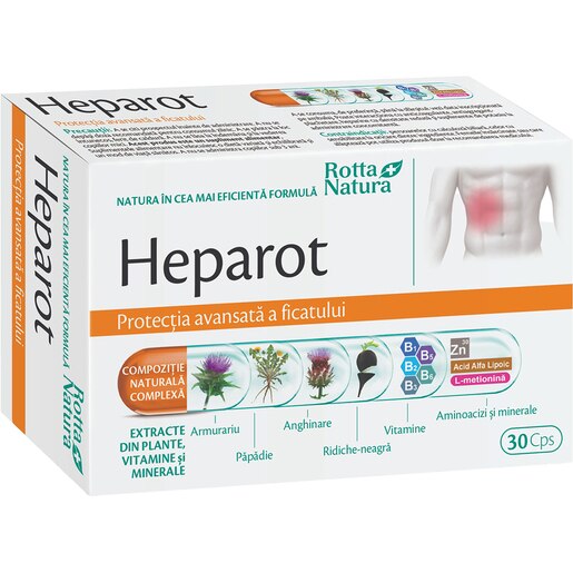 Supliment alimentar Heparot, 30 capsule, ROTTA NATURA Supliment alimentar Heparot, 30 capsule, ROTTA NATURA