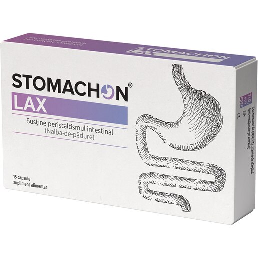 Supliment alimentar Stomachon Lax, 15 capsule, NATURPHARMA Supliment alimentar Stomachon Lax, 15 capsule, NATURPHARMA