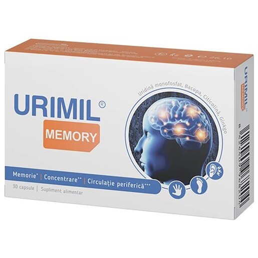 Supliment alimentar Urimil Memory, 30 capsule, NATURPHARMA Supliment alimentar Urimil Memory, 30 capsule, NATURPHARMA