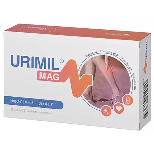 Supliment alimentar Urimil Mag, 30 capsule, NATURPHARMA Supliment alimentar Urimil Mag, 30 capsule, NATURPHARMA