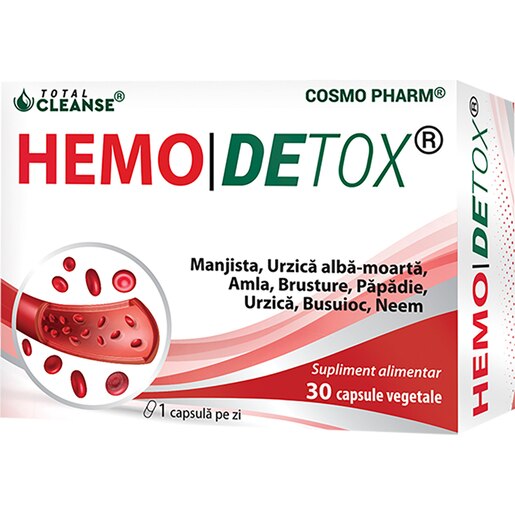 Supliment HemoDetox, 30 capsule, COSMO PHARM Supliment HemoDetox, 30 capsule, COSMO PHARM