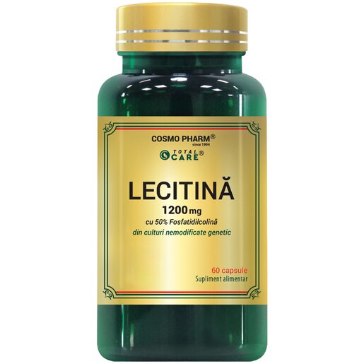 Supliment alimentar Lecitina 1200 mg, 60 capsule, COSMO PHARM Supliment alimentar Lecitina 1200 mg, 60 capsule, COSMO PHARM