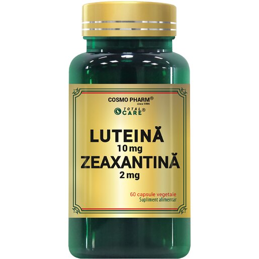 Supliment alimentar Luteina 10 mg Zeaxantina 2 mg, 60 capsule, COSMO PHARM Supliment alimentar Luteina 10 mg Zeaxantina 2 mg, 60 capsule, COSMO PHARM