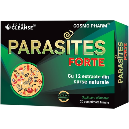 Supliment alimentar Parasites Total Cleanse, 30 tablete, COSMO PHARM Supliment alimentar Parasites Total Cleanse, 30 tablete, COSMO PHARM
