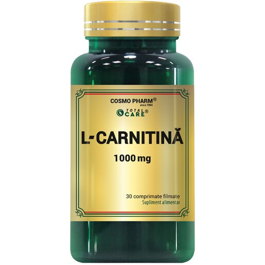 Supliment alimentar L-Carnitina 1000 mg, 30 comprimate, COSMO PHARM Supliment alimentar L-Carnitina 1000 mg, 30 comprimate, COSMO PHARM