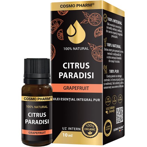 Ulei esential Grapefruit, 10 ml, COSMO PHARM Ulei esential Grapefruit, 10 ml, COSMO PHARM