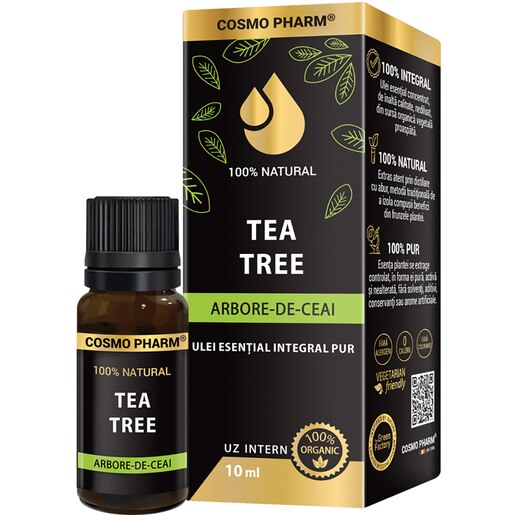 Ulei esential Arbore de ceai, 10 ml, COSMO PHARM Ulei esential Arbore de ceai, 10 ml, COSMO PHARM