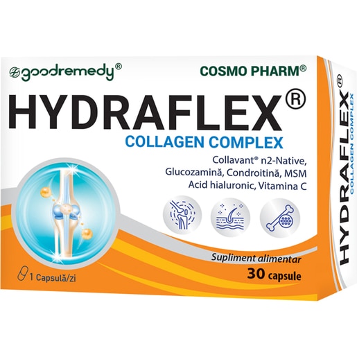 Supliment alimentar Hydraflex Collagen Complex, 30 capsule, COSMO PHARM Supliment alimentar Hydraflex Collagen Complex, 30 capsule, COSMO PHARM