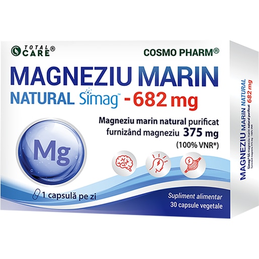 Supliment Magneziu marin 375 mg, 30 capsule, COSMO PHARM Supliment Magneziu marin 375 mg, 30 capsule, COSMO PHARM