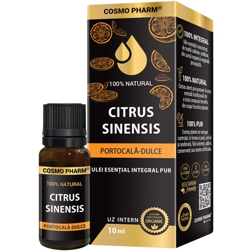 Ulei esential Portocala Dulce, 10 ml, COSMO PHARM Ulei esential Portocala Dulce, 10 ml, COSMO PHARM