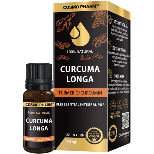 Ulei esential Turmeric, 10 ml, COSMO PHARM Ulei esential Turmeric, 10 ml, COSMO PHARM