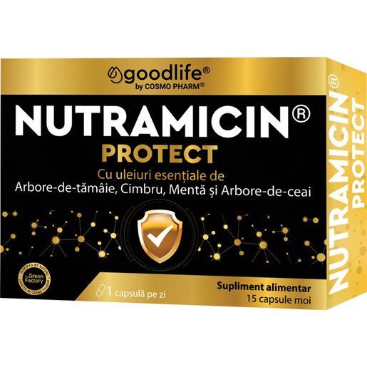 Supliment alimentar Nutramicin Protect, 15 capsule, COSMO PHARM Supliment alimentar Nutramicin Protect, 15 capsule, COSMO PHARM