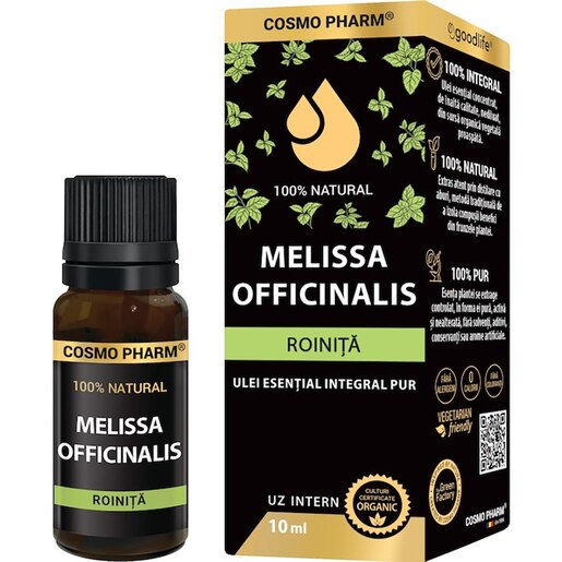 Ulei esential Roinita (Melissa), 10 ml, COSMO PHARM Ulei esential Roinita (Melissa), 10 ml, COSMO PHARM