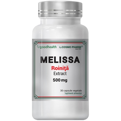 Supliment alimentar Melissa extract 500 mg, 30 capsule, COSMO PHARM Supliment alimentar Melissa extract 500 mg, 30 capsule, COSMO PHARM