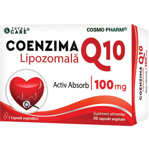 Supliment alimentar Coenzima Q10 Liposomala, 30 capsule, COSMO PHARM Supliment alimentar Coenzima Q10 Liposomala, 30 capsule, COSMO PHARM