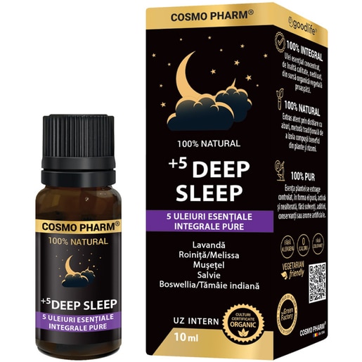 Ulei esential 5 Deep Sleep, 10 ml, COSMO PHARM Ulei esential 5 Deep Sleep, 10 ml, COSMO PHARM