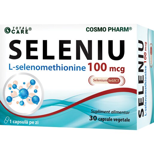 Supliment Seleniu 100 mcg, 30 capsule, COSMO PHARM Supliment Seleniu 100 mcg, 30 capsule, COSMO PHARM