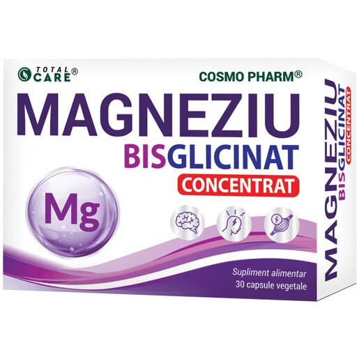 Supliment alimentar Magneziu Bisglicinat, 30 capsule, COSMO PHARM Supliment alimentar Magneziu Bisglicinat, 30 capsule, COSMO PHARM