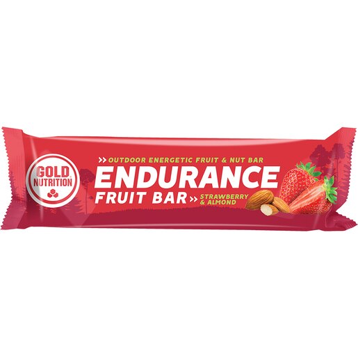 Baton Endurance Fruit cu Capsuni, 40 g x 15 bucati, GOLDNUTRITION Baton Endurance Fruit cu Capsuni, 40 g x 15 bucati, GOLDNUTRITION