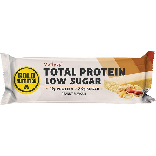 Baton proteic Total Low Sugar, alune, 60 g x 10 buc, GOLDNUTRITION Baton proteic Total Low Sugar, alune, 60 g x 10 buc, GOLDNUTRITION