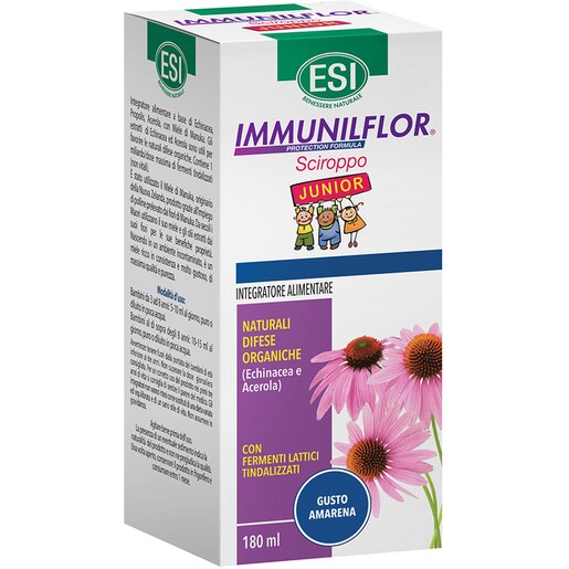 Supliment alimentar Immunilflor Junior Sirop, 180 ml, ESI Supliment alimentar Immunilflor Junior Sirop, 180 ml, ESI