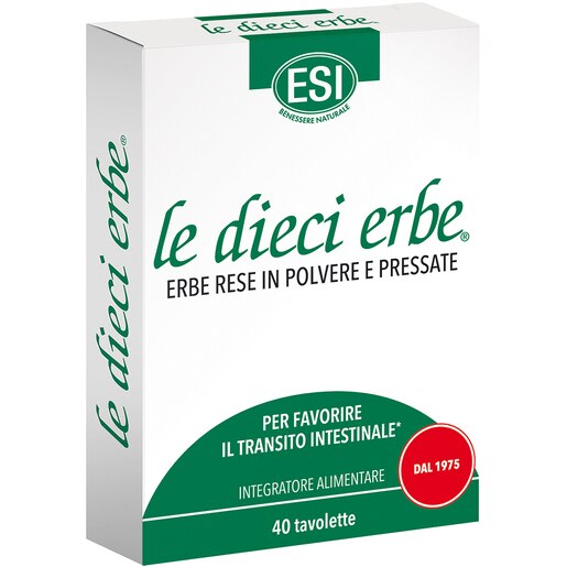 Supliment alimentar Le dieci erbe, 40 tablete, ESI Supliment alimentar Le dieci erbe, 40 tablete, ESI