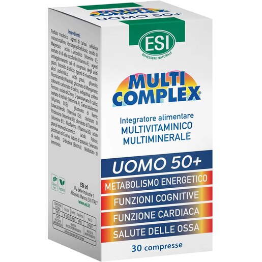 Multicomplex Multivitamine si Multiminerale pentru barbati +50, 30 comprimate, ESI Multicomplex Multivitamine si Multiminerale pentru barbati +50, 30 comprimate, ESI