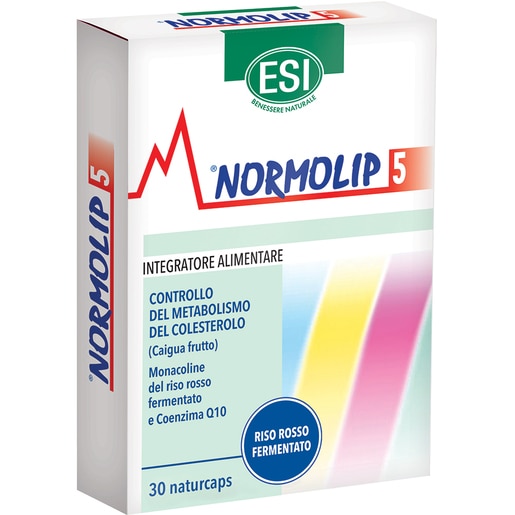 Supliment alimentar Normolip 5 (Coenzima Q10, Crom, Monacolina K), 30 capsule, ESI Supliment alimentar Normolip 5 (Coenzima Q10, Crom, Monacolina K), 30 capsule, ESI