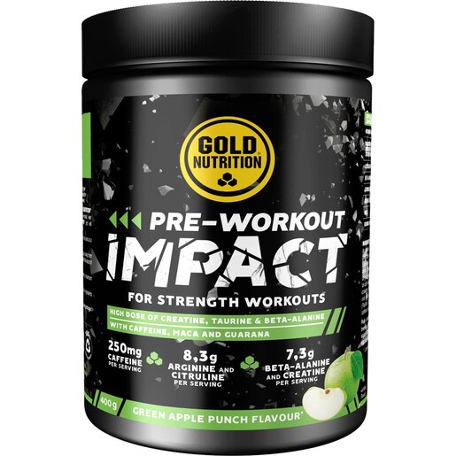 Pre-workout Impact, mere, 400 g, GOLDNUTRITION Pre-workout Impact, mere, 400 g, GOLDNUTRITION