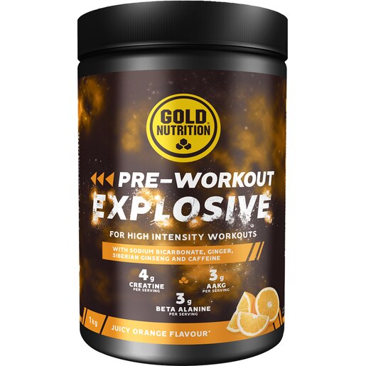 Pre-workout Explosive, portocale, 1000 g, GOLDNUTRITION Pre-workout Explosive, portocale, 1000 g, GOLDNUTRITION