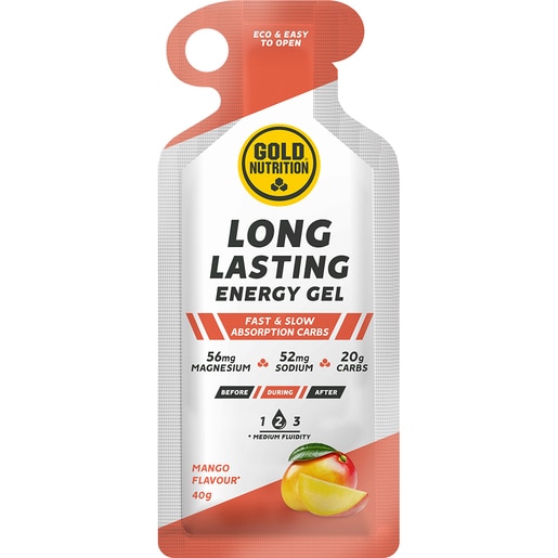 Gel energizant Long Lasting, mango, 40 g x 16 buc, GOLDNUTRITION Gel energizant Long Lasting, mango, 40 g x 16 buc, GOLDNUTRITION
