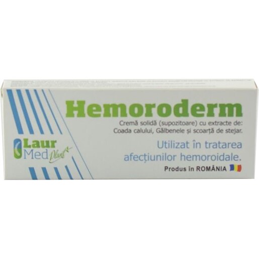 Supozitoare Aur Derm Hemoroderm, 1.5 g x 10 bucati, LAUR MED Supozitoare Aur Derm Hemoroderm, 1.5 g x 10 bucati, LAUR MED
