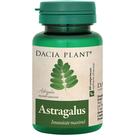 Supliment alimentar Astragalus, 60 comprimate, DACIA PLANT Supliment alimentar Astragalus, 60 comprimate, DACIA PLANT