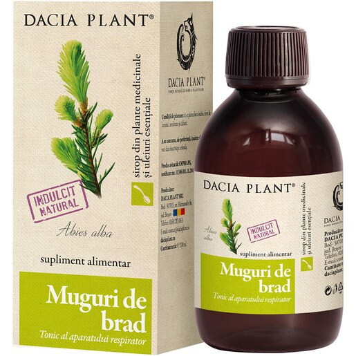 Supliment alimentar Sirop de Muguri de brad, 200 ml, DACIA PLANT Supliment alimentar Sirop de Muguri de brad, 200 ml, DACIA PLANT